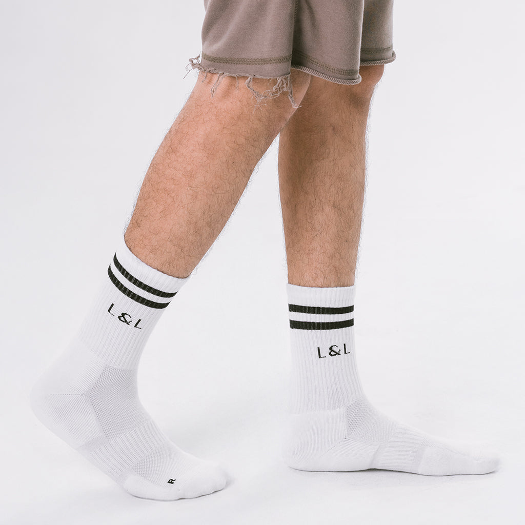 Lars&Leo Laufsocken Herren Weiß – Klassisch & Atmungsaktiv