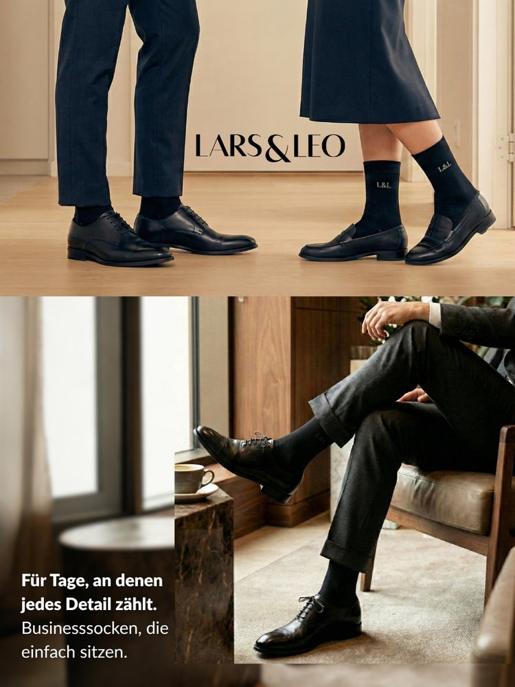 Anzugsocken Herren 6er Pack Schwarz - 1