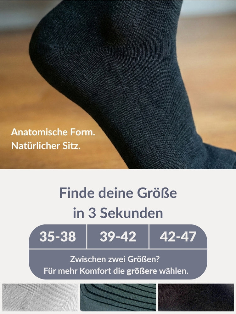 Anzugsocken Herren 6er Pack Schwarz - 4