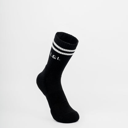 Lars&Leo Laufsocken Herren Schwarz – Retro Performance