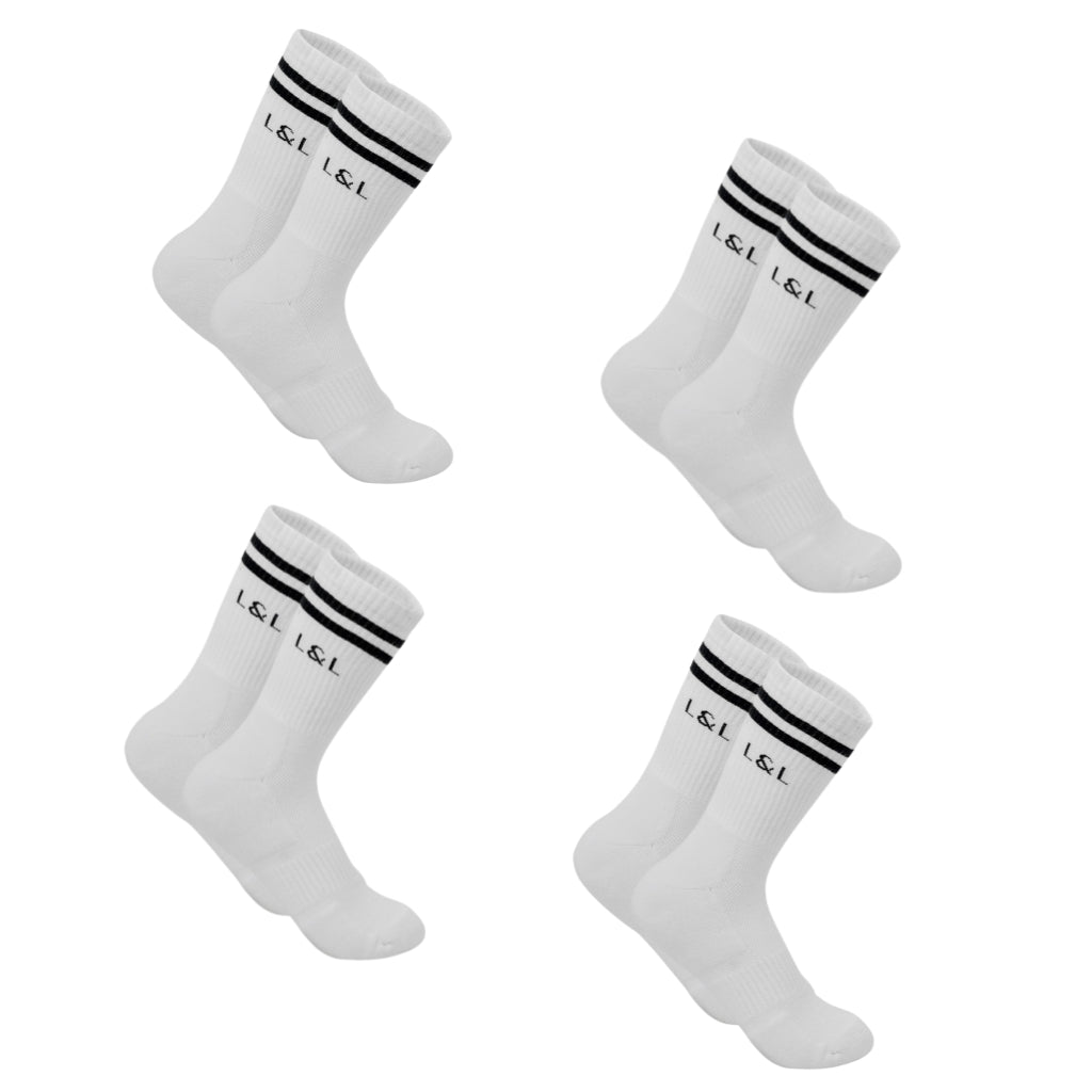 Lars&Leo Laufsocken Herren Weiß – Klassisch & Atmungsaktiv