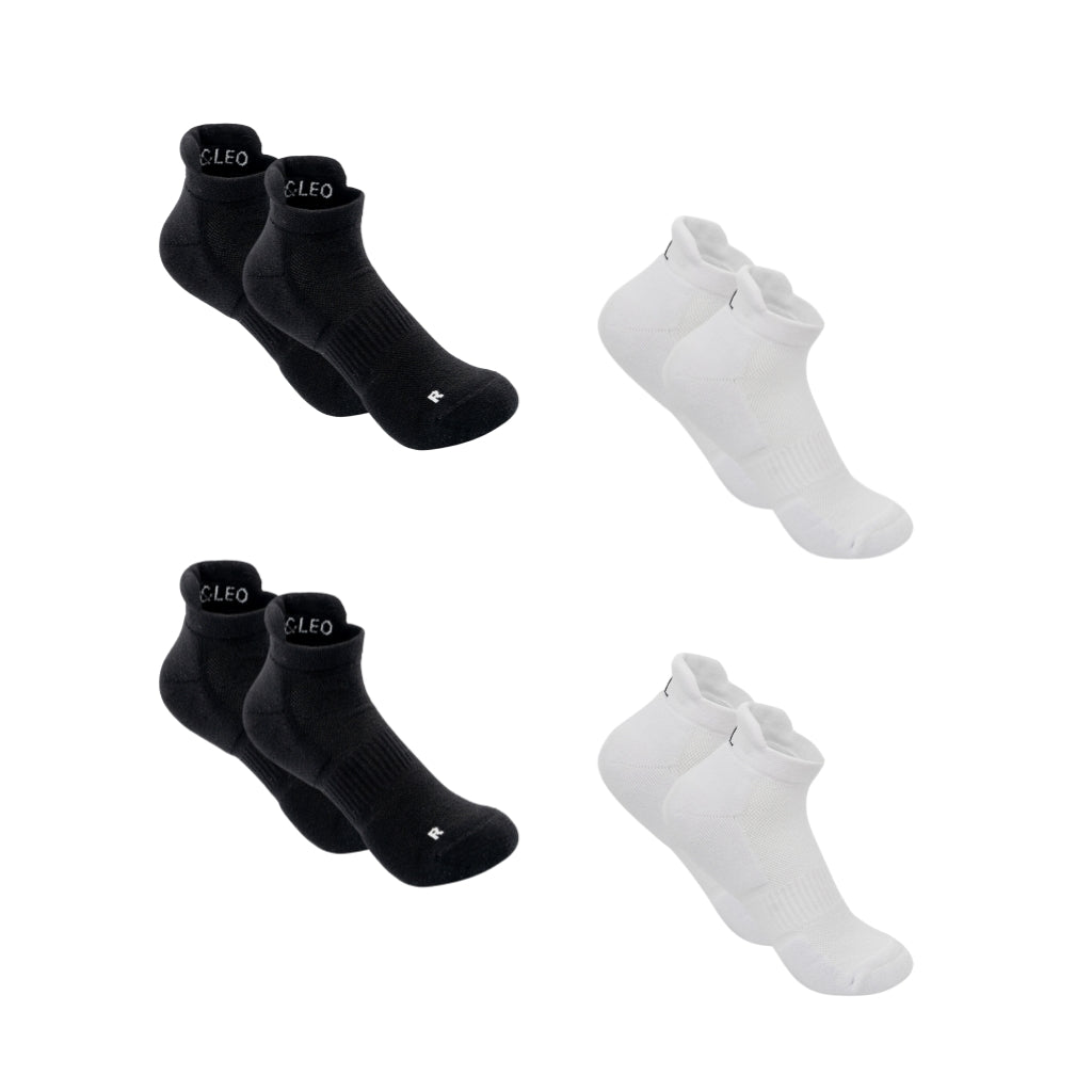Kurze Sportsocken Herren 4er Pack Bio-Baumwolle