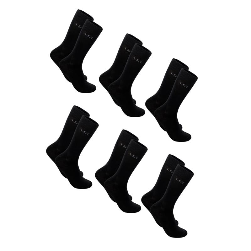 Anzugsocken Herren 6er Pack Schwarz