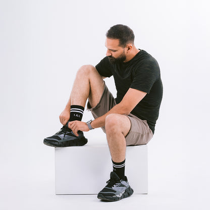 Lars&Leo Laufsocken Herren Schwarz – Retro Performance