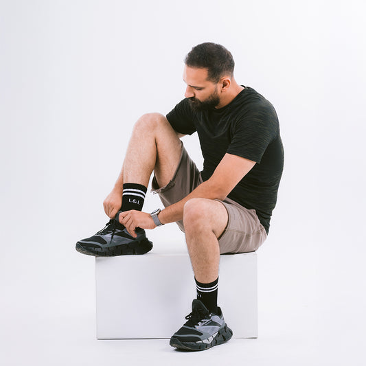 Lars&Leo Laufsocken Herren Schwarz – Retro Performance