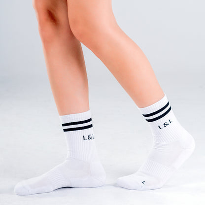 Lars&Leo Laufsocken Damen Schwarz-Weiß – Vielseitiger Retro-Look